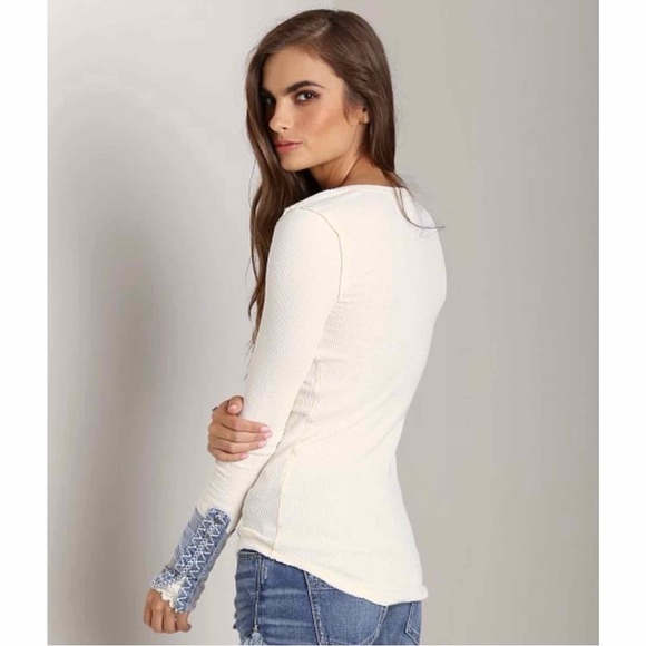 Free People • HTF We the Free Kyoto Cuff Thermal Shirt || Small - Picture 3 of 7